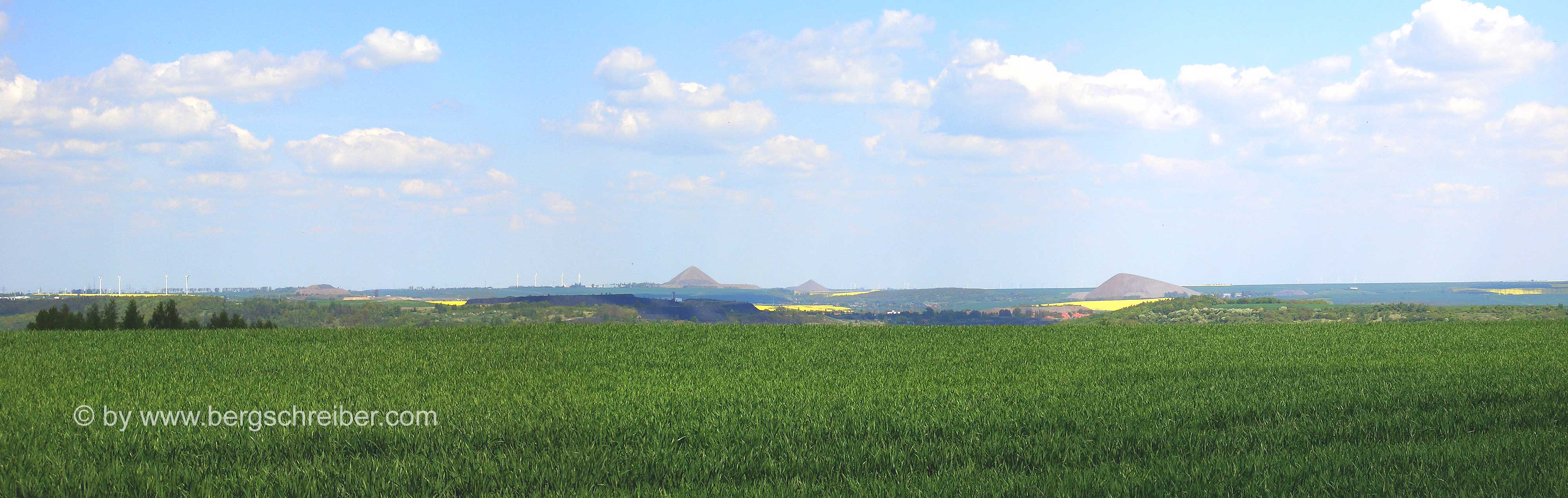 Panorama des Mansfelder Landes oberhalb