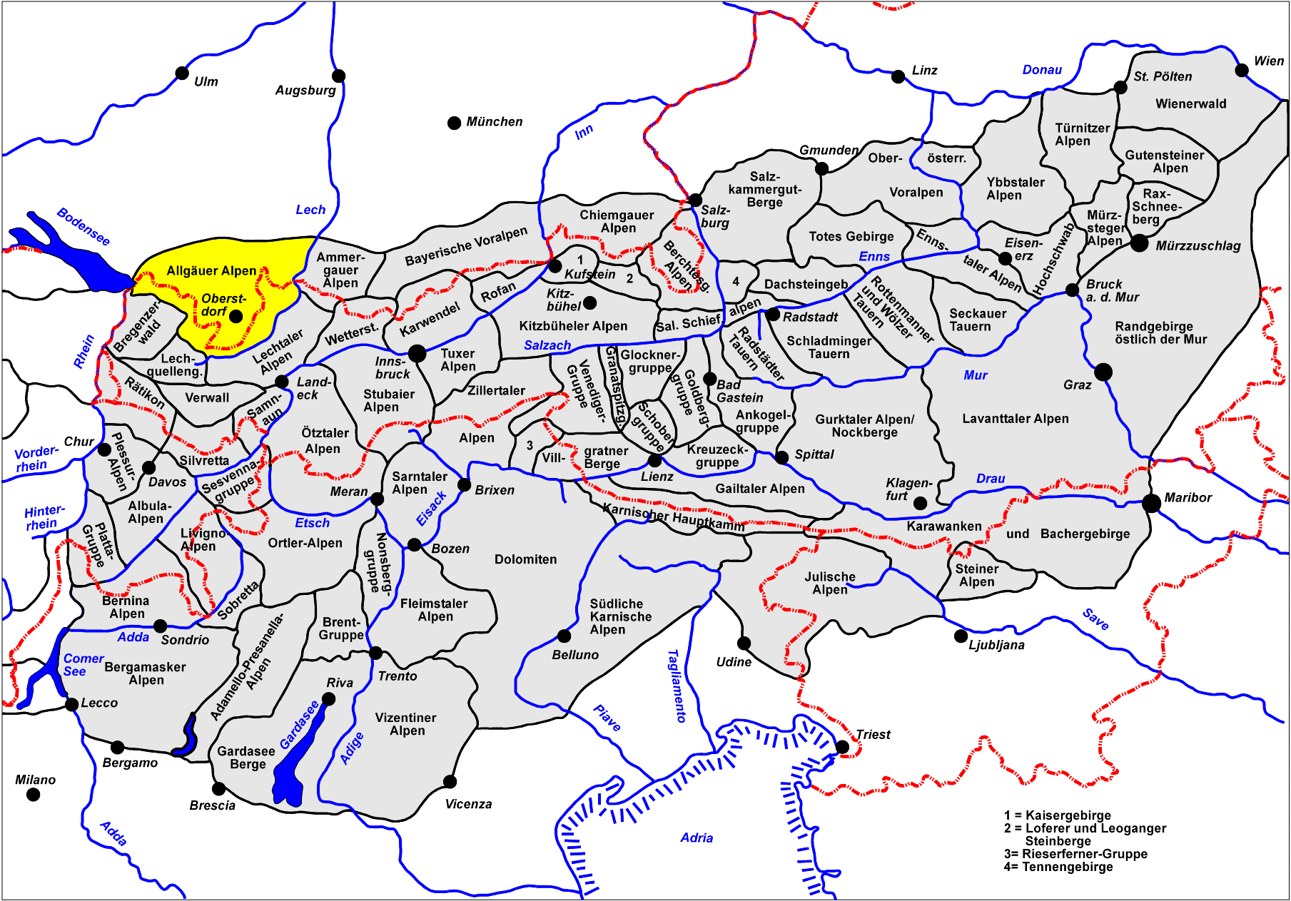 Gebirgsregion Allgäuer Alpen