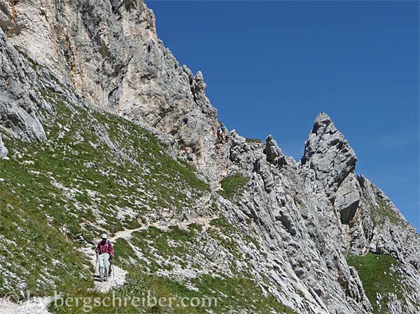 Gatterl, hochalpiner Grenzübergang mit Kletterpassage von Tirol nach Bayern