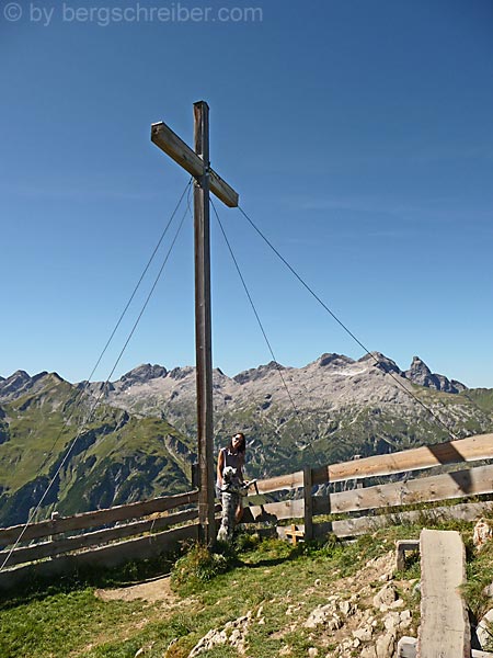 Am Gipfel der Jöchelspitze in den Allgäuer Alpen