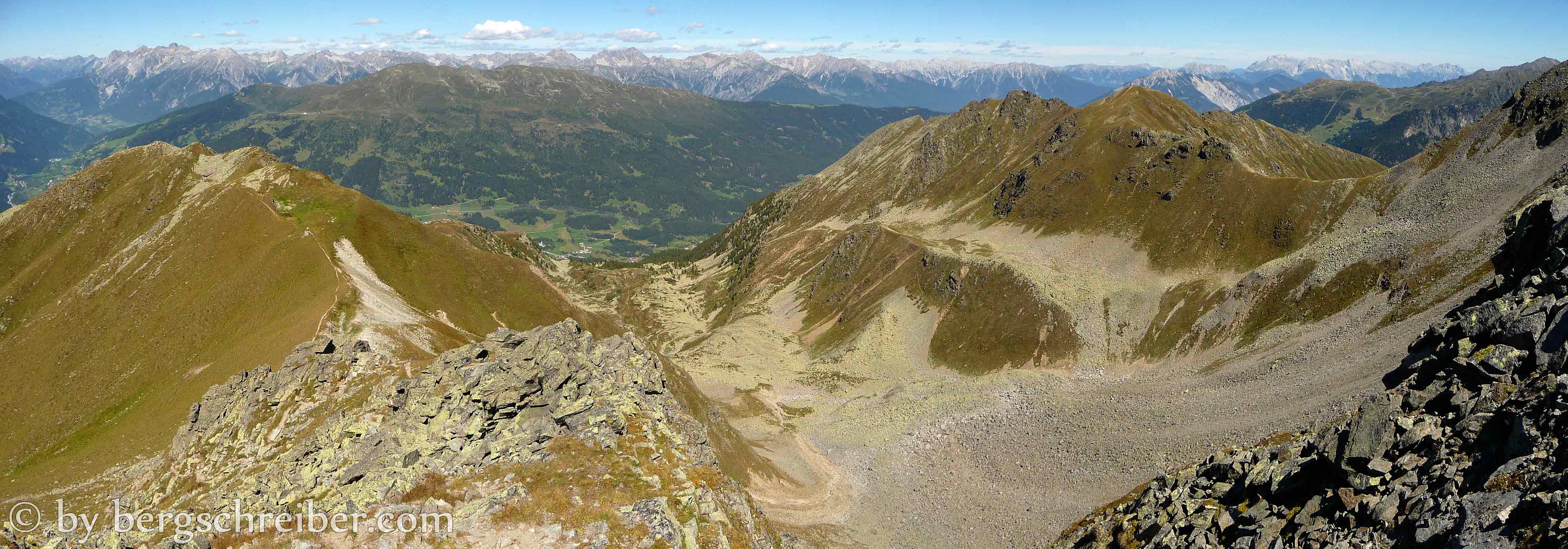 Hohe Aifner Spitze, Panorama Nord beim Abstieg
