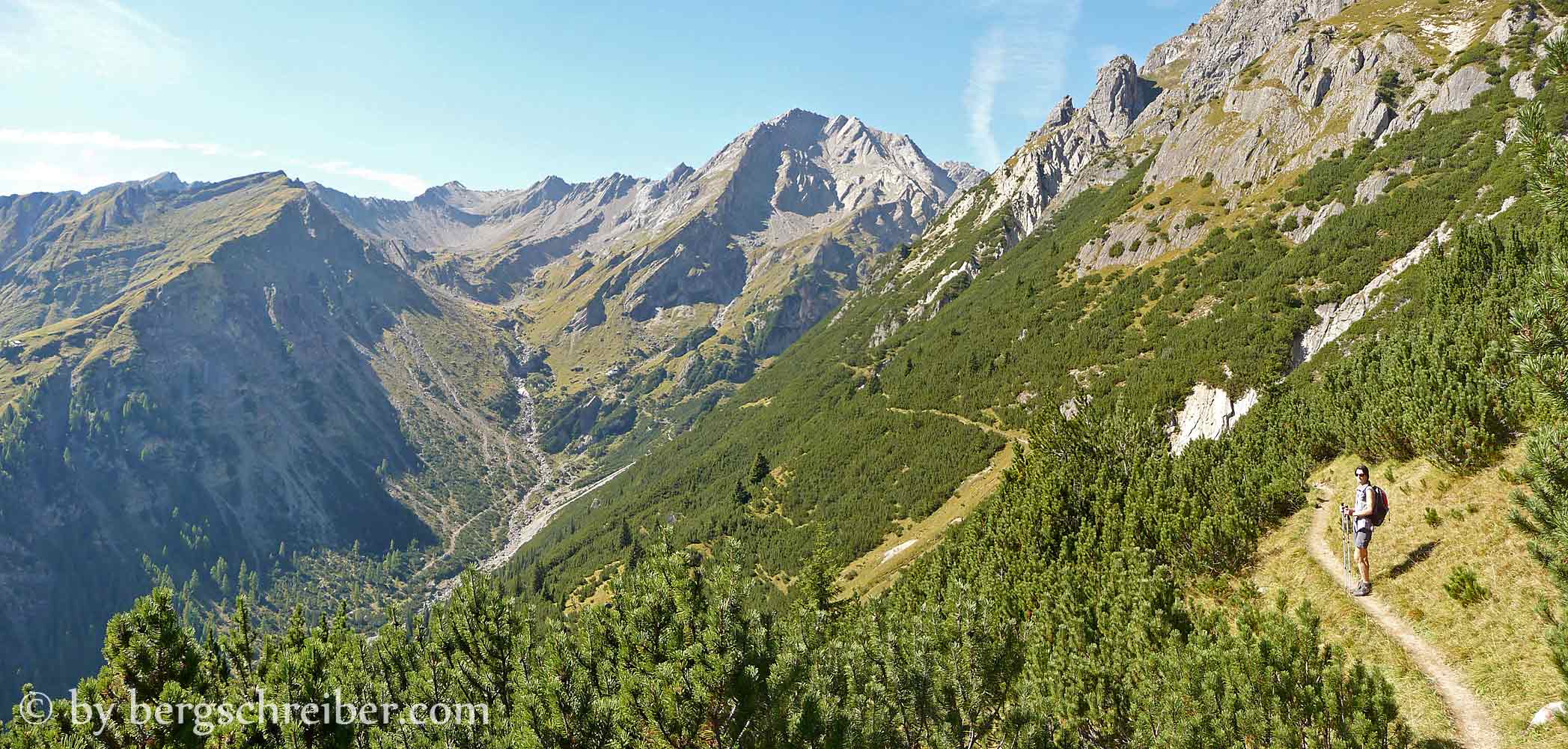 Plattigsteig quert die Südhänge der Platteinspitzen