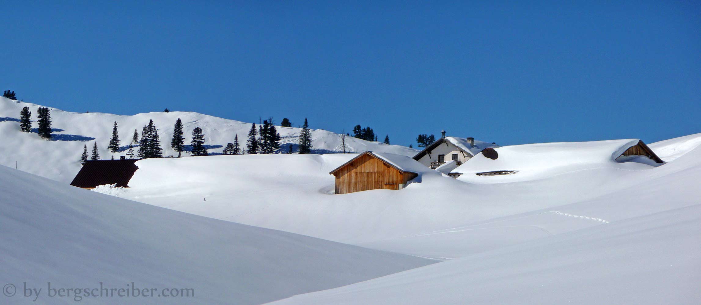 Raaz-Alpe im Winter 2012, der schneereichste Winter seit 50 Jahren